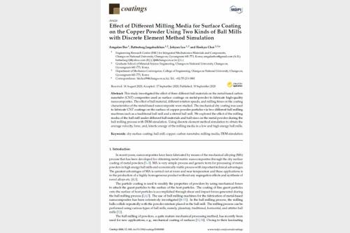 Effect of Different Milling Media for Surface Coating on the Copper Powder Using Two Kinds of Ball Mills with Discrete Element Method Simulation  대표이미지