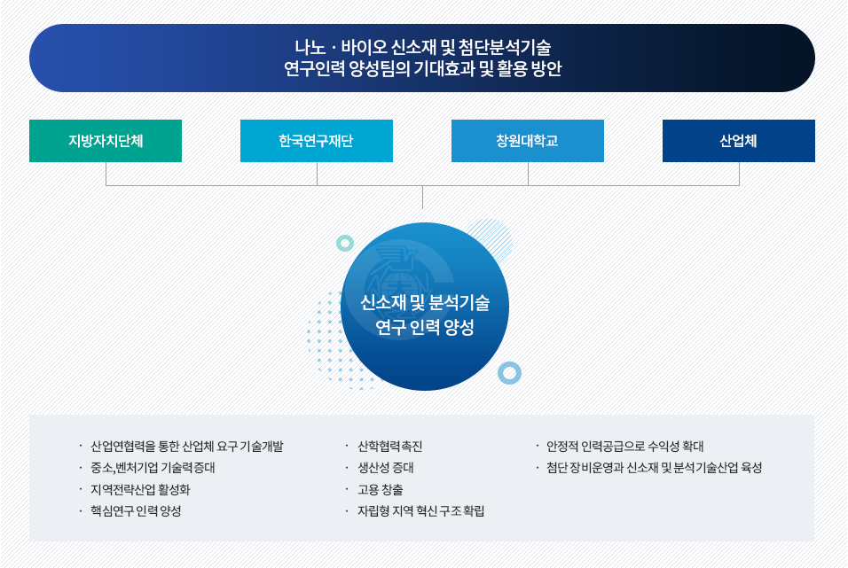 나노·바이오 신소재 및 첨단분석기술 연구인력 양성팀의 기대효과 및 활용 방안