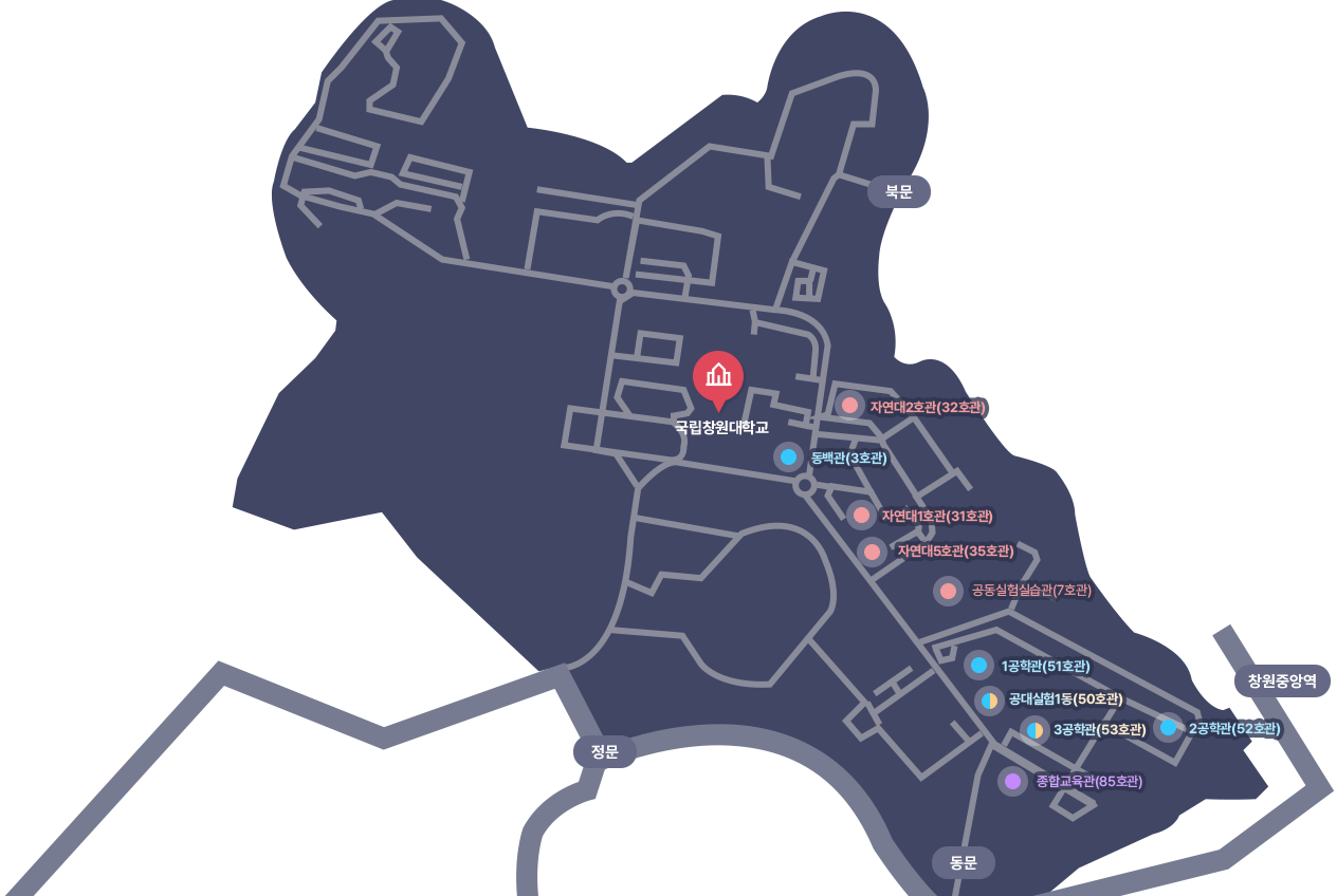 국립창원대학교 캠퍼스맵
